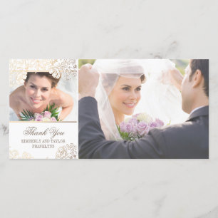 Tarjetas fotográficas Bodas de flores blancas y do