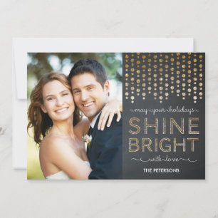 Tarjetas fotográficas brillantes para festividades