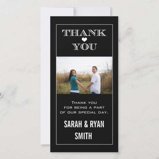 Tarjetas fotográficas de agradecimiento a los Boda (Anverso)