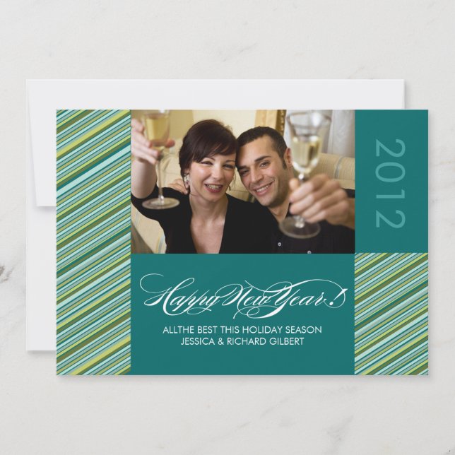 Tarjetas fotográficas de Año Nuevo Moderno (Anverso)