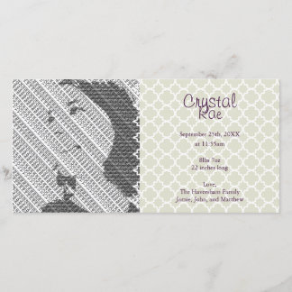 Tarjetas fotográficas de anuncio de nacimiento de