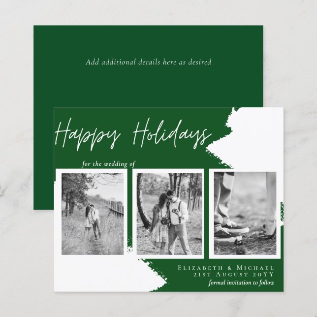 Tarjetas fotográficas de Budget Happy Holidays Res (Anverso / Reverso)