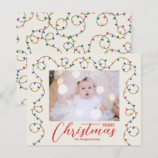 Tarjetas fotográficas de cadena ligera para Navida (Anverso / Reverso)