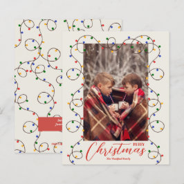 Tarjetas fotográficas de cadena ligera para Navida