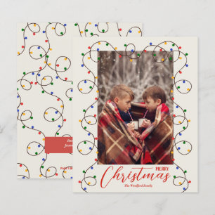 Tarjetas fotográficas de cadena ligera para Navida