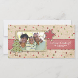 Tarjetas fotográficas de cookies para navidades