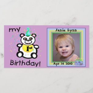 Tarjetas fotográficas de cumpleaños 1 personalizad