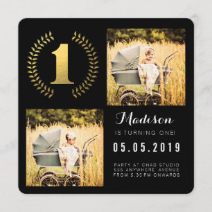 Tarjetas fotográficas de cumpleaños de Wreath Reli