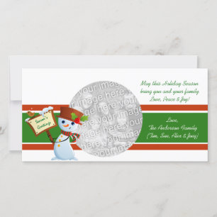 Tarjetas fotográficas de felicitación de Snowman