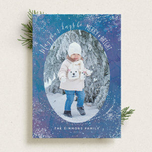Tarjetas fotográficas de festividad helada