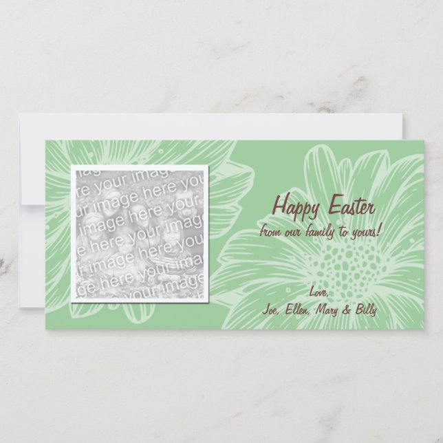 Tarjetas fotográficas de Green Daisy Easter (Anverso)