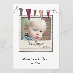 tarjetas fotográficas de invitación de adopción