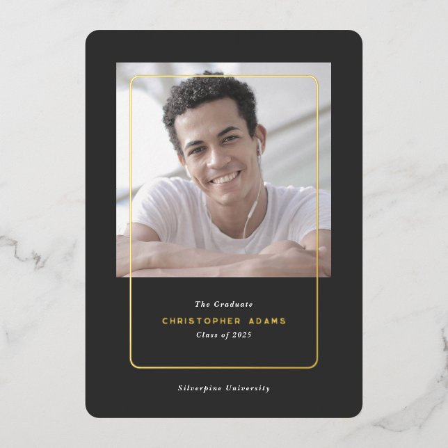 Tarjetas fotográficas de invitación para graduació (Anverso)