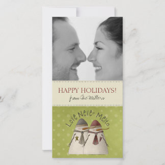 Tarjetas fotográficas de los navidades Snowmen