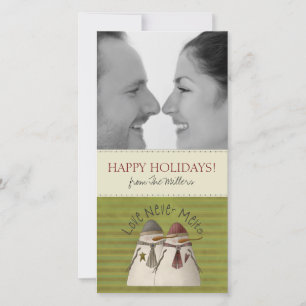 Tarjetas fotográficas de los navidades Snowmen