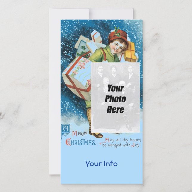 Tarjetas fotográficas de Navidad antiguas (Anverso)