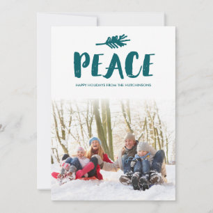 Tarjetas fotográficas de Navidad de moda - Verde a