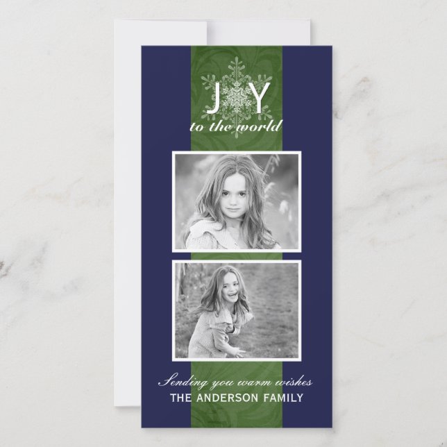 Tarjetas fotográficas de Navidad para personalizab (Anverso)