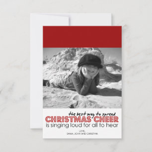Tarjetas fotográficas de Navidad (rojo)