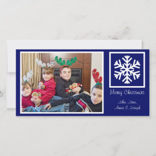Tarjetas fotográficas de Navidades de copo de niev