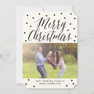 Tarjetas fotográficas de Navidades de puntos clási