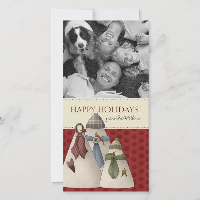 Tarjetas fotográficas de navidades Snowman