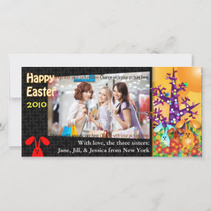 Tarjetas fotográficas de Pascua : conejillos de Pa