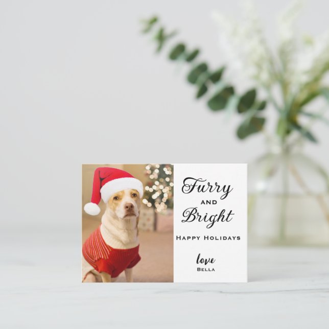 Tarjetas fotográficas de perros personalizadas, ta (Anverso de pie)