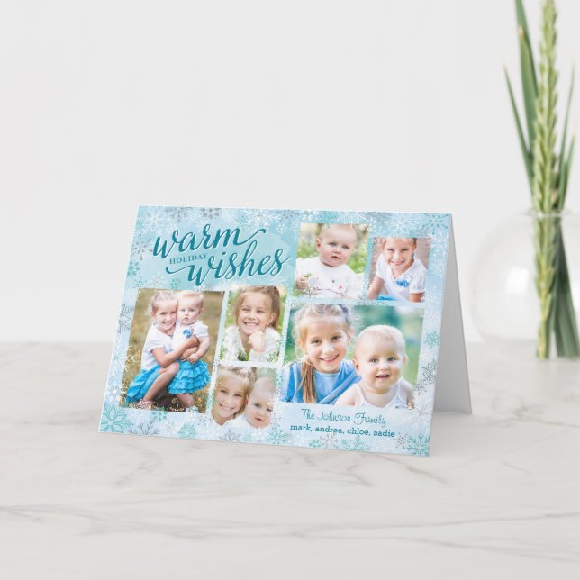 Tarjetas fotográficas de vacaciones de invierno co (Anverso)