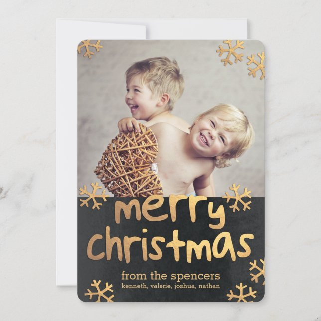 Tarjetas fotográficas de vacaciones de Navidades d (Anverso)