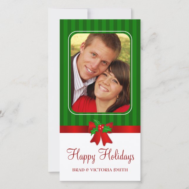 Tarjetas fotográficas de vacaciones de Navidades p (Anverso)