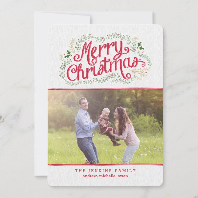 Tarjetas fotográficas de vacaciones para Navidades (Anverso)