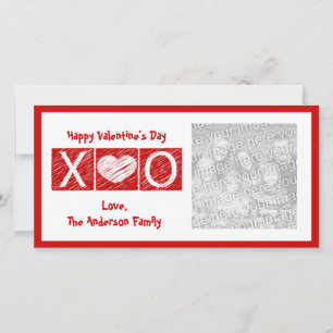 Tarjetas fotográficas El día de San Valentín XOXO