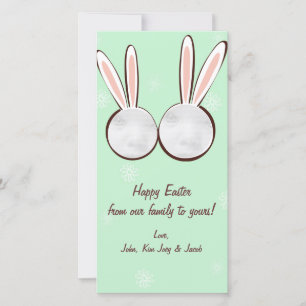 Tarjetas fotográficas Green Bunny Easter