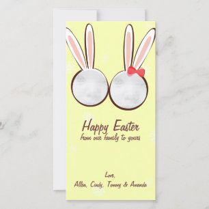 Tarjetas fotográficas Green Bunny Easter