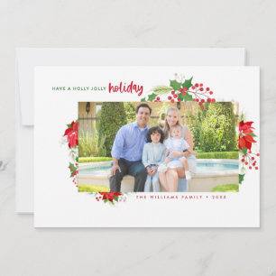 Tarjetas fotográficas Holly Jolly Holiday