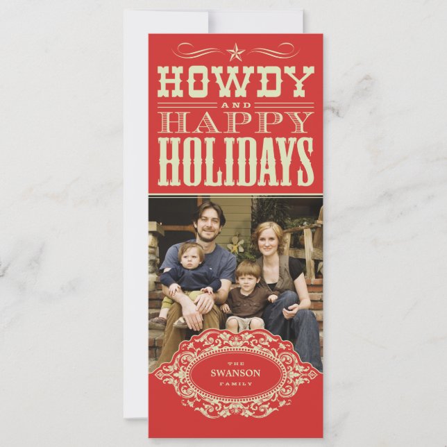 Tarjetas fotográficas navideñas occidentales de Ho (Anverso)