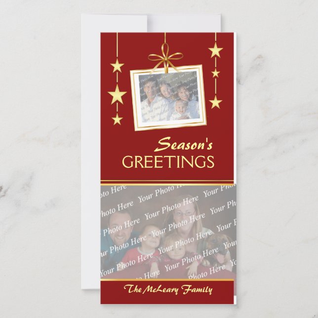 Tarjetas fotográficas navideñas para navidades (Anverso)