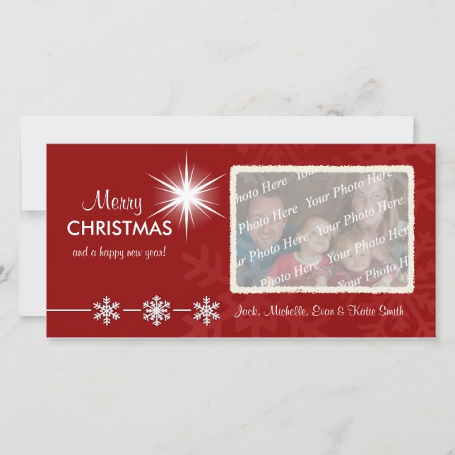 Tarjetas fotográficas personalizadas de vacaciones (Anverso)