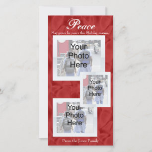 Tarjetas fotográficas Red White Navidades Peace 3