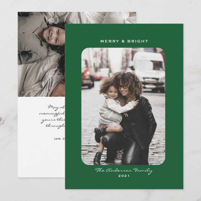 Tarjetas fotográficas simples y limpias para Navid (Anverso / Reverso)
