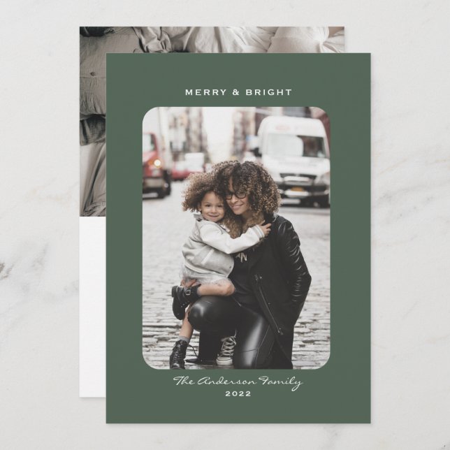 Tarjetas fotográficas simples y limpias para Navid (Anverso / Reverso)