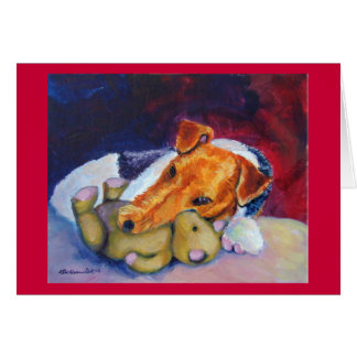 Tarjetas Fox Terrier con cable
