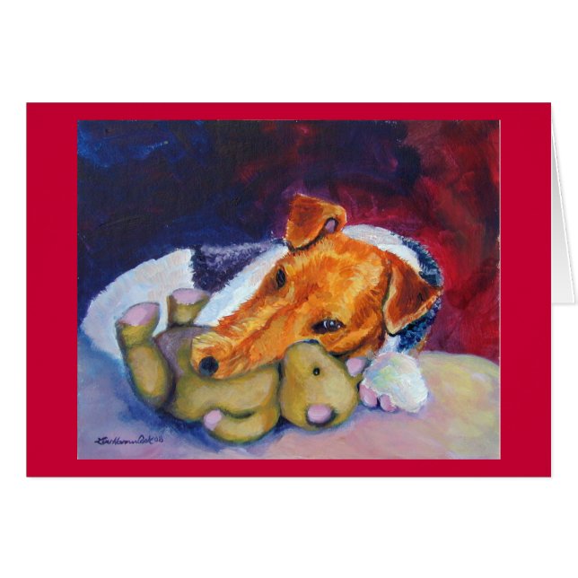 Tarjetas Fox Terrier con cable (Anverso (Horizontal))