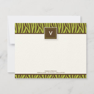 Tarjetas Funky Zebra Imprimir tarjetas planas de n