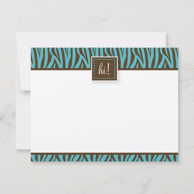 Tarjetas Funky Zebra Imprimir tarjetas planas de n (Anverso)