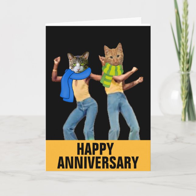 TARJETAS FUNNY DE ANIVERSARIO DEL boda CAT (Anverso)