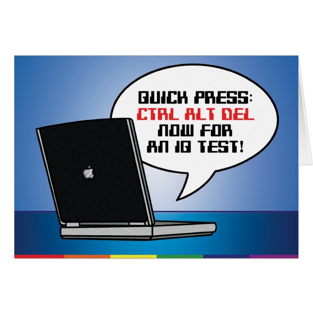 Tarjetas gay - cancelación del Ctrl Alt (Anverso (Horizontal))