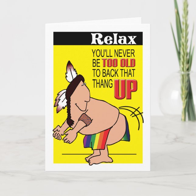 Tarjetas Gay - Colgar de vuelta (Anverso)