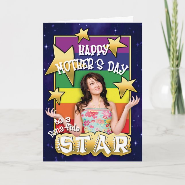 Tarjetas gay del Día de la Madre - estrella (Anverso)